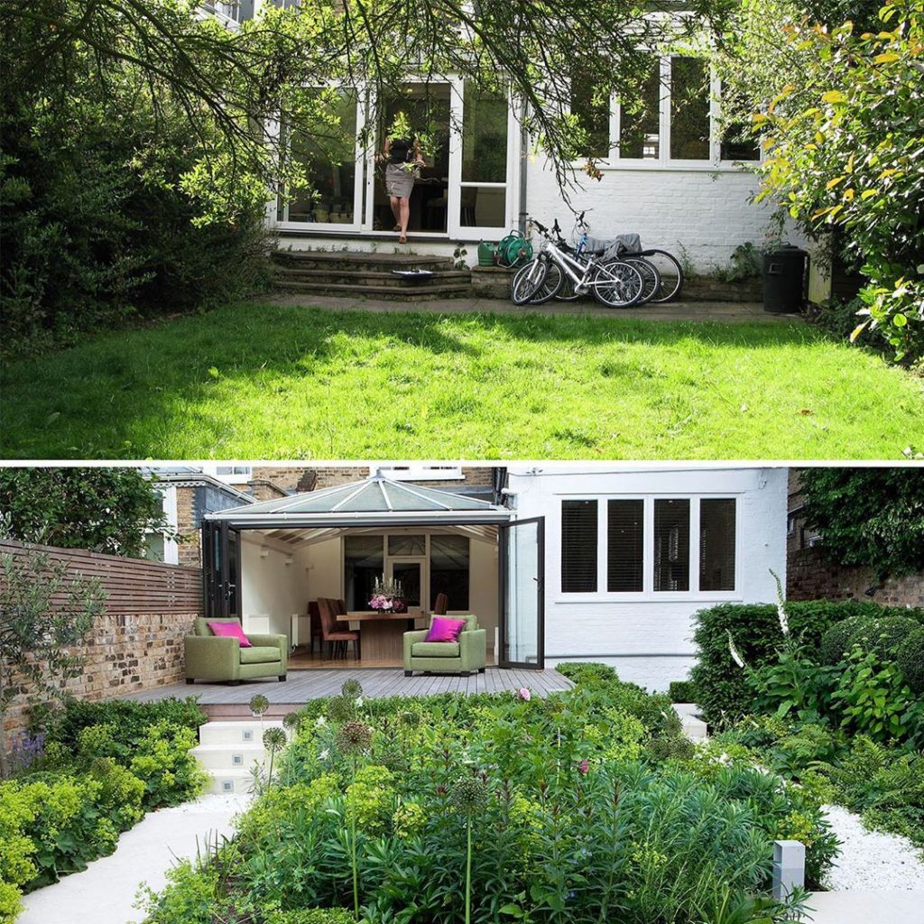 charlotterowegardens: #beforeandafter #transformation of a perfectly okay garden with #walltowall #la… #beforeandafter #transformation of a perfectly okay garden with #walltowall #la...