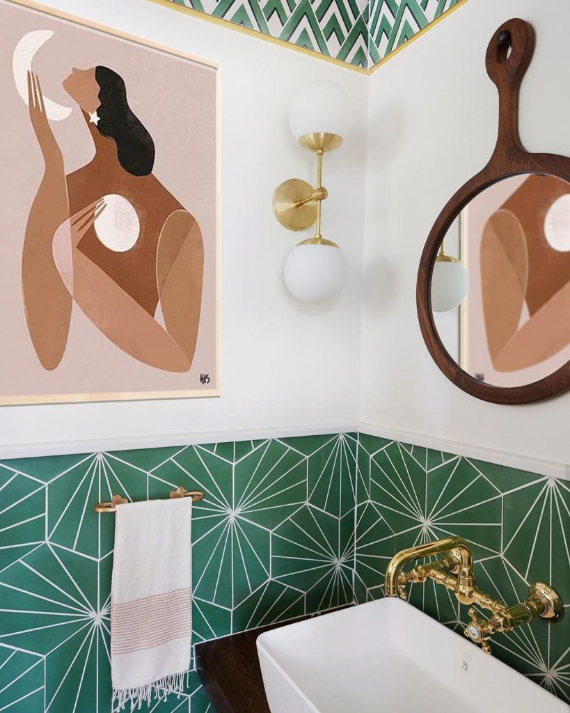 thejungalow: We are all heart eyes for this incredible bathroom by my talented sister, design… We are all heart eyes for this incredible bathroom by my talented sister, design...