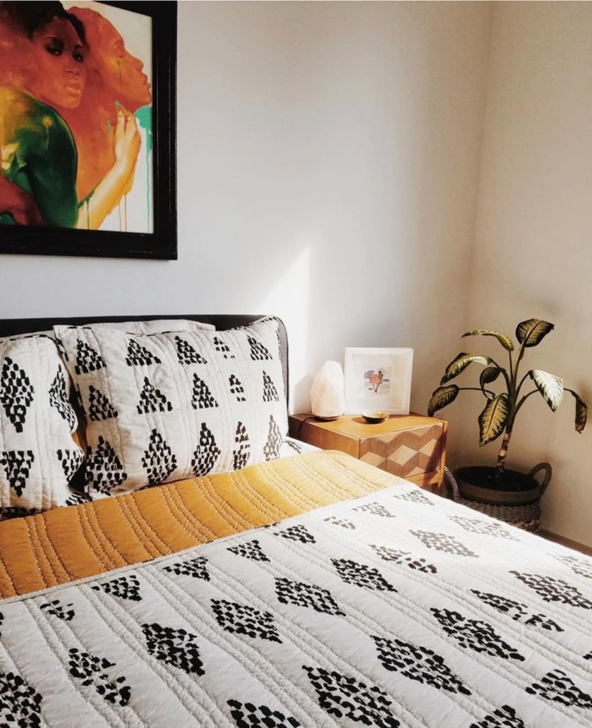 @ashinspires creating a cozy sanctuary with our Prosperity quilt   #jungalow...