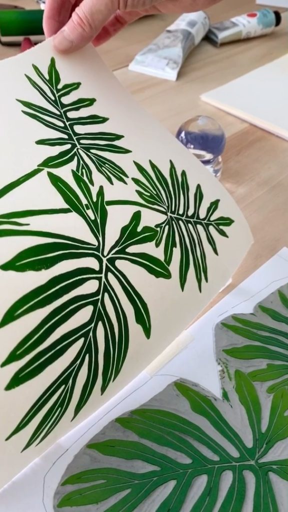livingpattern: Today I’m printing more Elegant philodendrons in green ombré. Excited to be sha… Today I’m printing more Elegant philodendrons in green ombré. Excited to be sha...