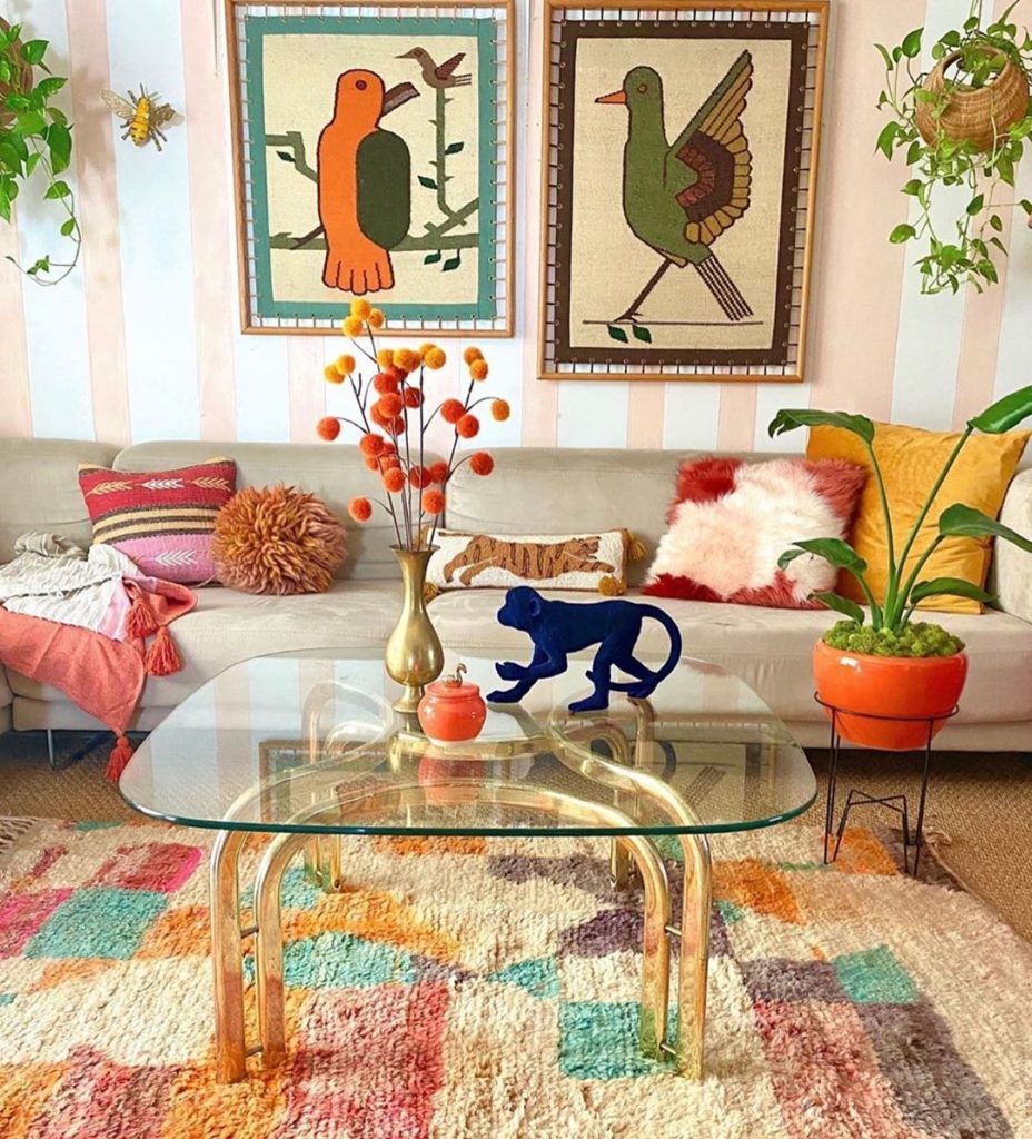 Our tigress hook pillow  fits in perfectly in the colorful and fun home of @lill...