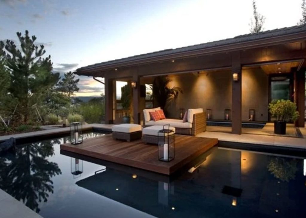 Looks like a great spot for a staycation!
.
Garden Design Tip: Use the view beyo...