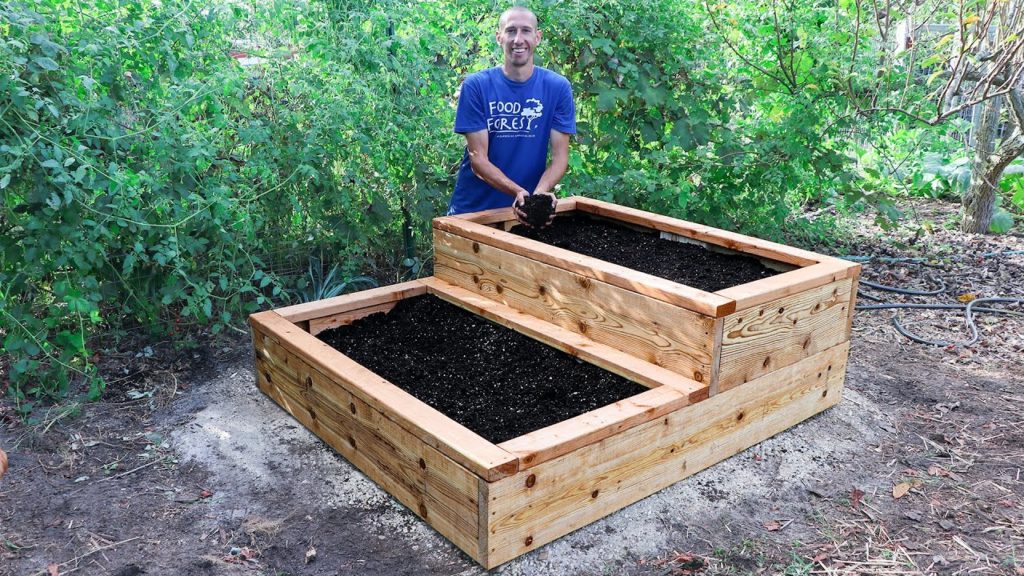 How to Build a Raised Bed, DIY TERRACE GARDEN for Patio or Backyard