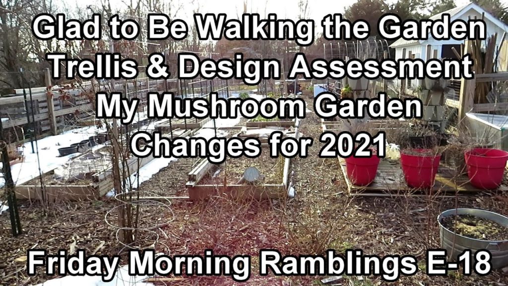 Quick Tour, Trellising & Design, My Mushroom Garden & Ready for Spring!: FM Garden Ramblings  E-18