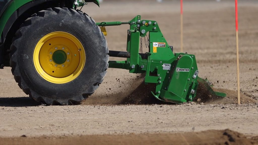 John Deere 3039R Tilling a Garden Space with Frontier RT1165 🚜