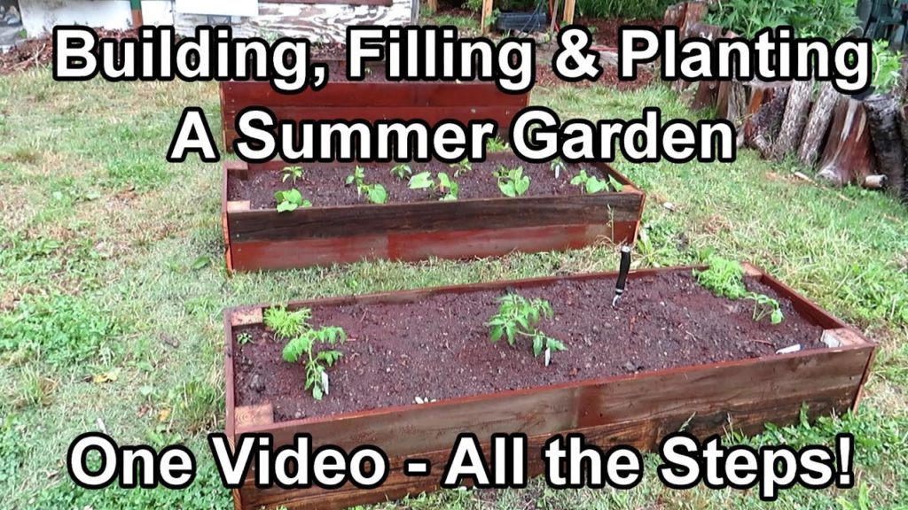 Building, Filling, & Planting 3 Raised Beds for a Summer Garden: Tomatoes, Peppers, Basil & More!