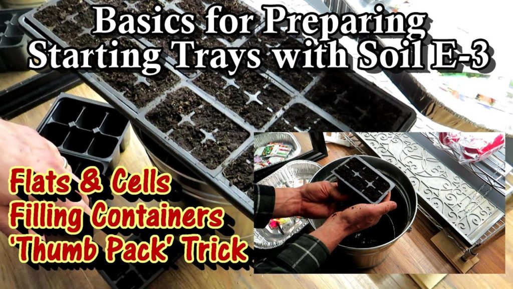 How to Prepare Cells, Containers & Flats with Starting Mix: Starting Seeds & Transplants Indoors E-3