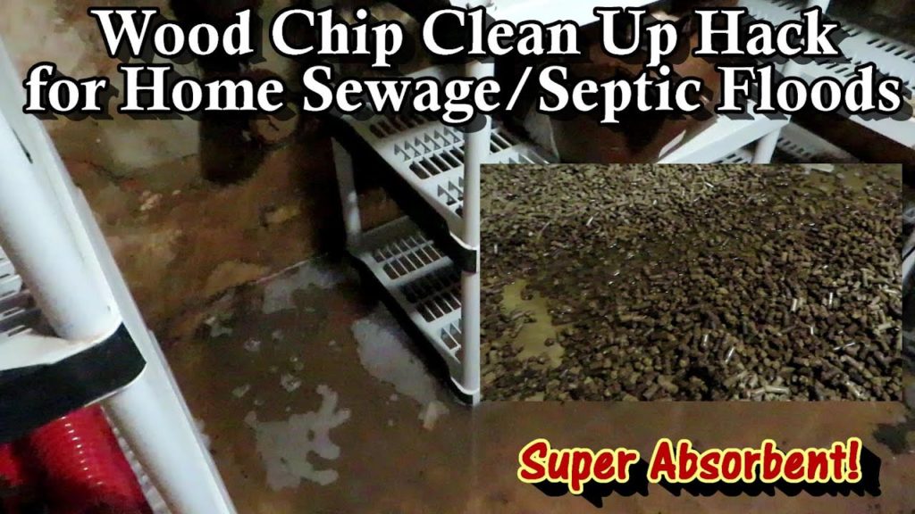 How to Cleanup and Contain a Sewage/Septic Flood in Your House: A Wood Chip Absorption Hack