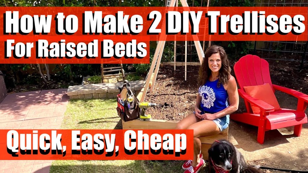 CaliKim: How to Make 2 DIY Quick, Easy, Inexpensive Trellises for Raised Beds / Raised Bed Garden #8 How to Make 2 DIY Quick, Easy, Inexpensive Trellises for Raised Beds / Raised Bed Garden #8