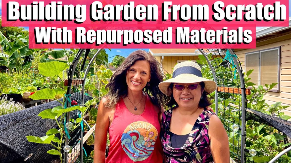 Hawaii Couple Builds Garden From Scratch Using Repurposed Materials/Show the World Your Garden #3 🏝