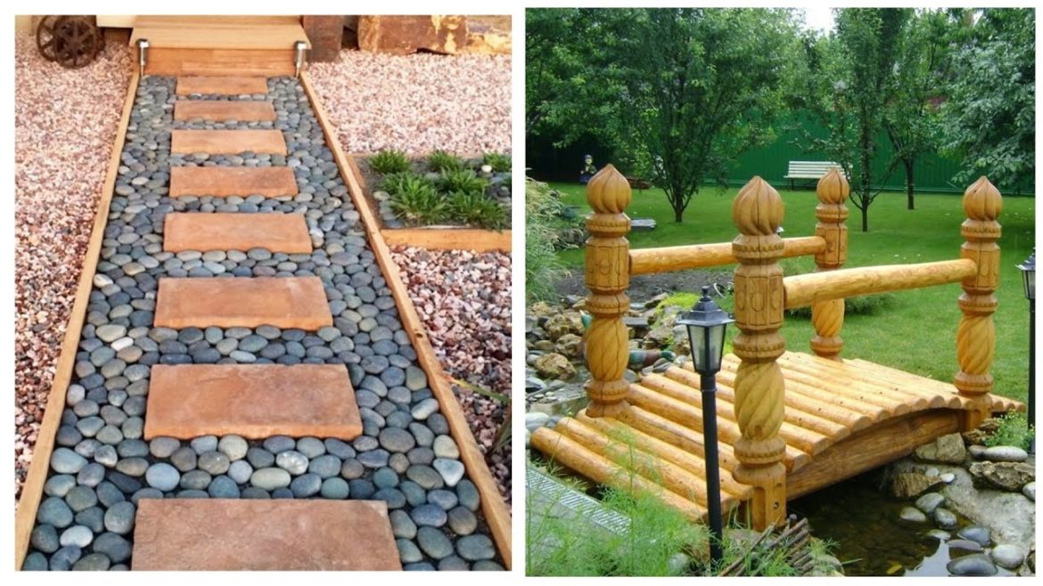 200+ beautiful landscape design ideas! garden paths, arches, bridges, dry stream!