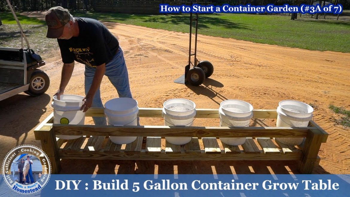 DIY: BUILD 5 Gallon Grow Table - How to Start a Container Garden #3A of 7