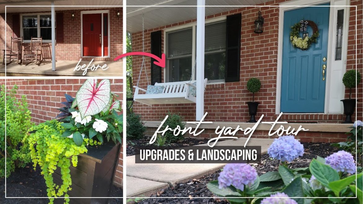 DIY Front Porch Makeover | Front Yard Landscaping & Garden Tour | Porch Upgrade & Curb Appeal Ideas
