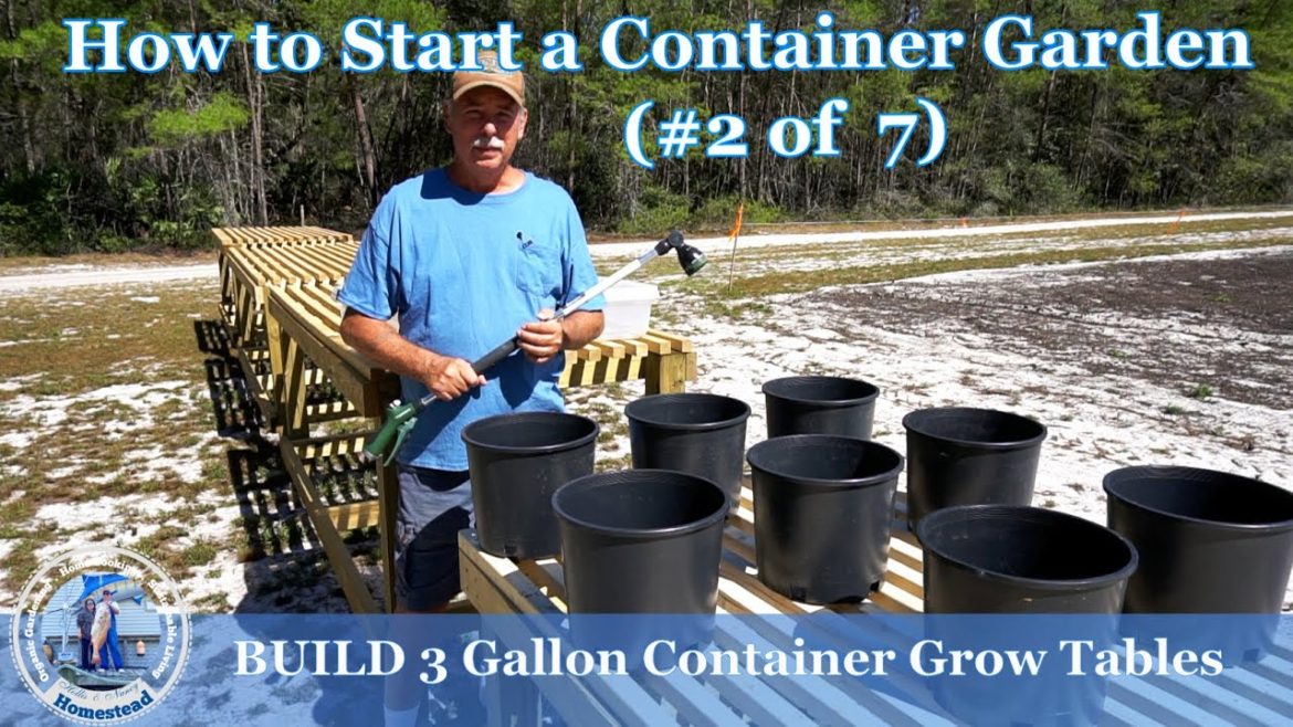 How to Start a Container Garden #2 - BUILD 3 Gallon Grow Table