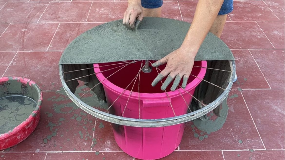 Great ideas for Garden Design and Decoration from Cement | Technique making Aquarium and Flower pots