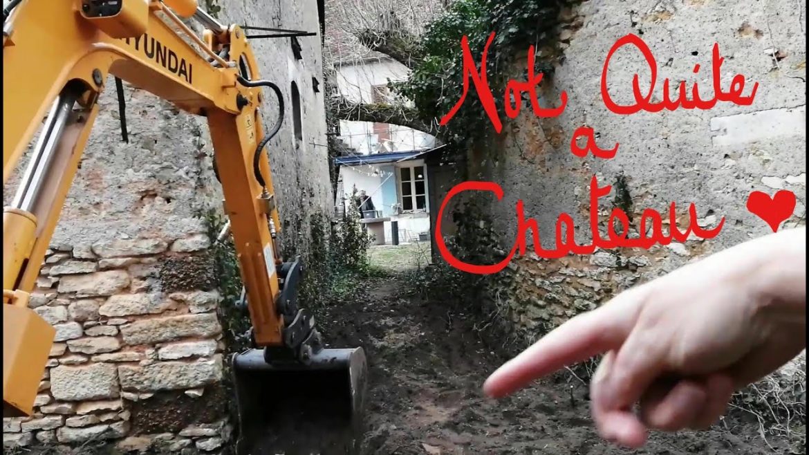 Not Quite a Chateau 61 -  An Old Photo -  Garden Plans - Demolition Digger -   and Going Underground