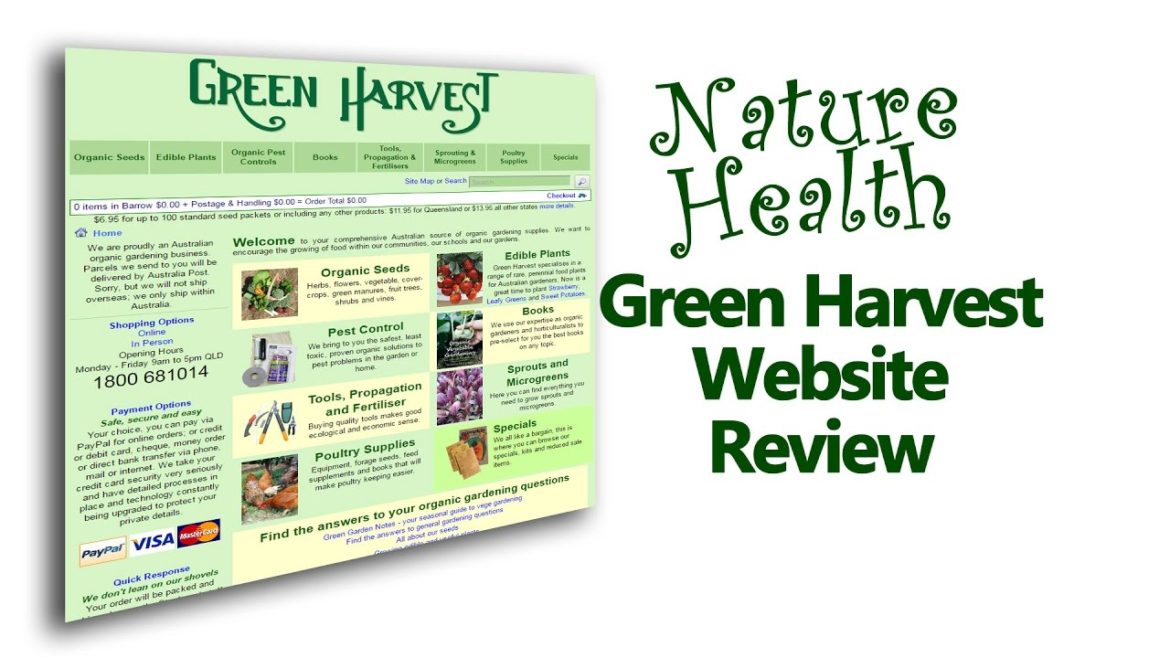 Grean Harvest Organic Gardening Supplies Website Review