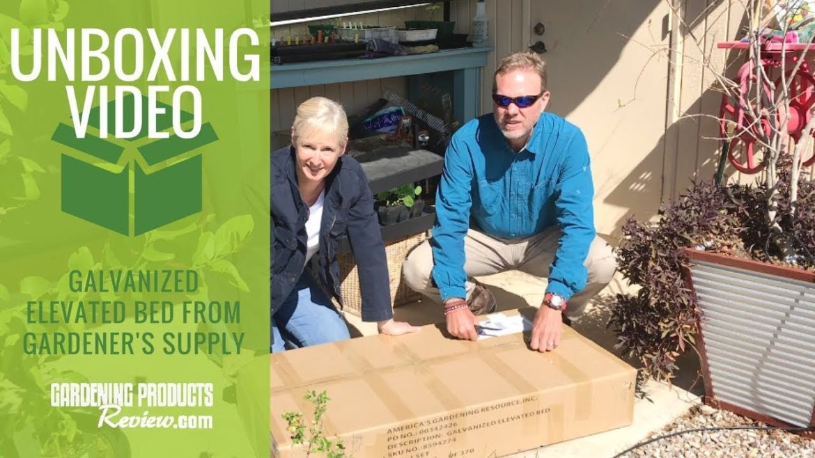 Galvanized Elevated Self-Watering Planter from Gardener's Supply: Unboxing