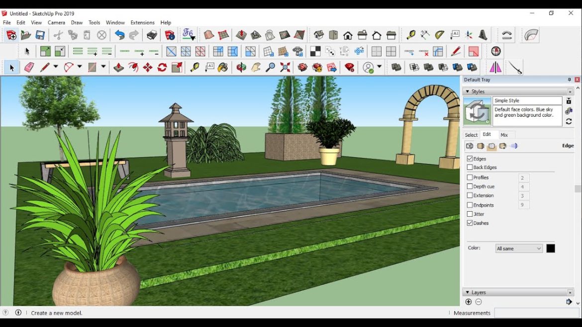 3D Garden Design in Sketchup