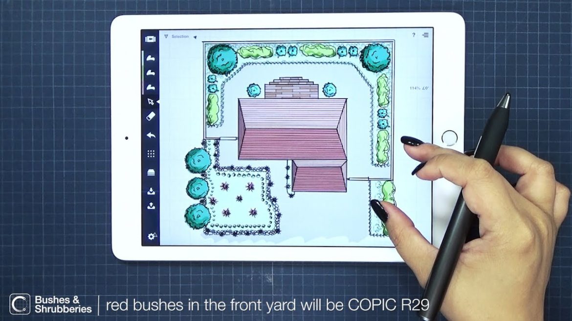 How to color a backyard landscape architecture design in Concepts How to color a backyard landscape architecture design in Concepts
