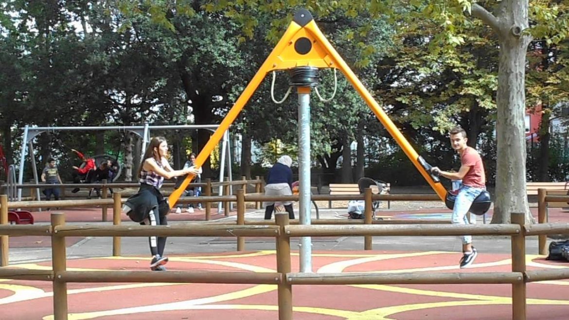 Playground at the Japanese Garden in Toulouse