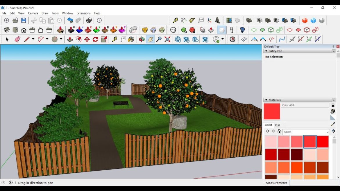 Sketchup 3D garden design Tutorial