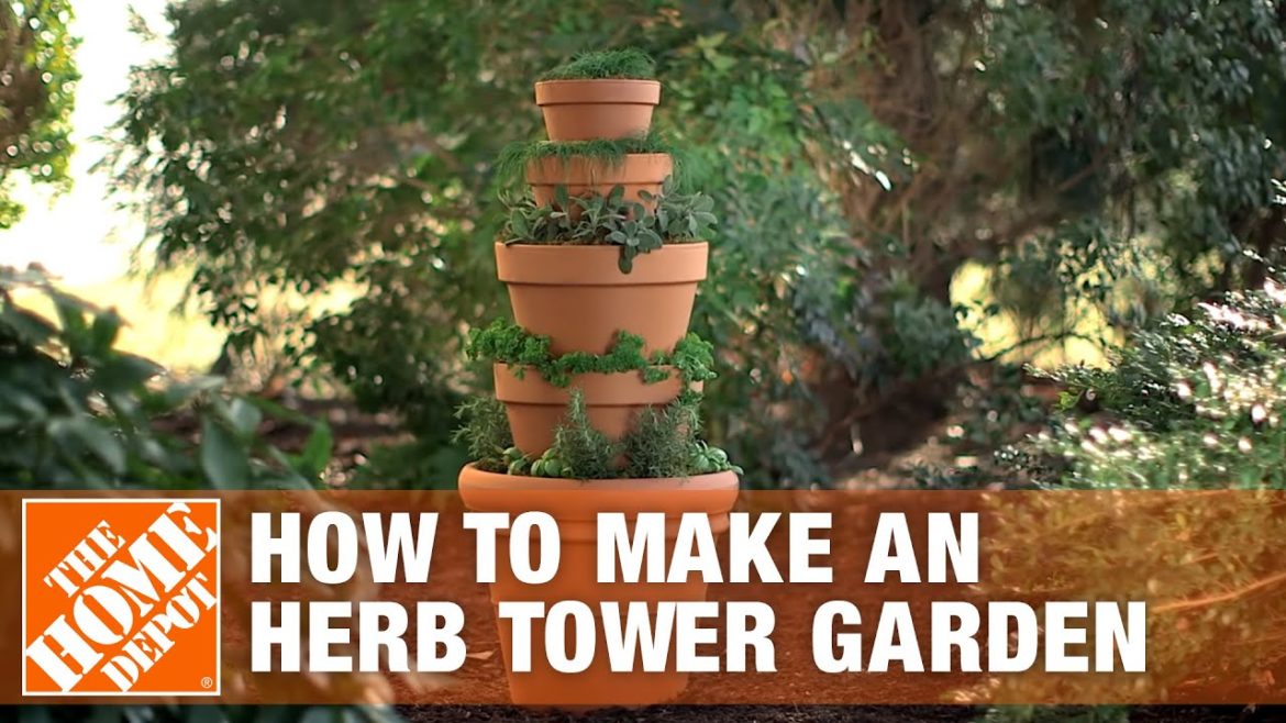 Herb Tower Garden - Container Gardening | The Home Depot