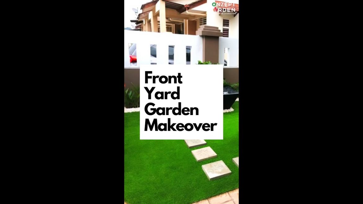 Front Yard Garden Makeover | Water Fountain & Artificial Grass installation