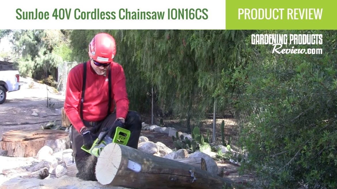 SunJoe iON16CS 40V Cordless Chainsaw Review | Gardening Products Review