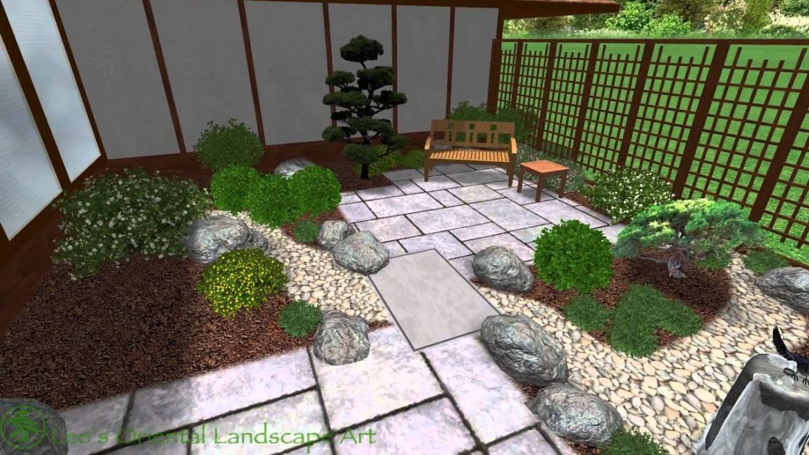 Japanese Garden Design – Garrett Park, MD – Back Courtyard Area Japanese Garden Design - Garrett Park, MD - Back Courtyard Area