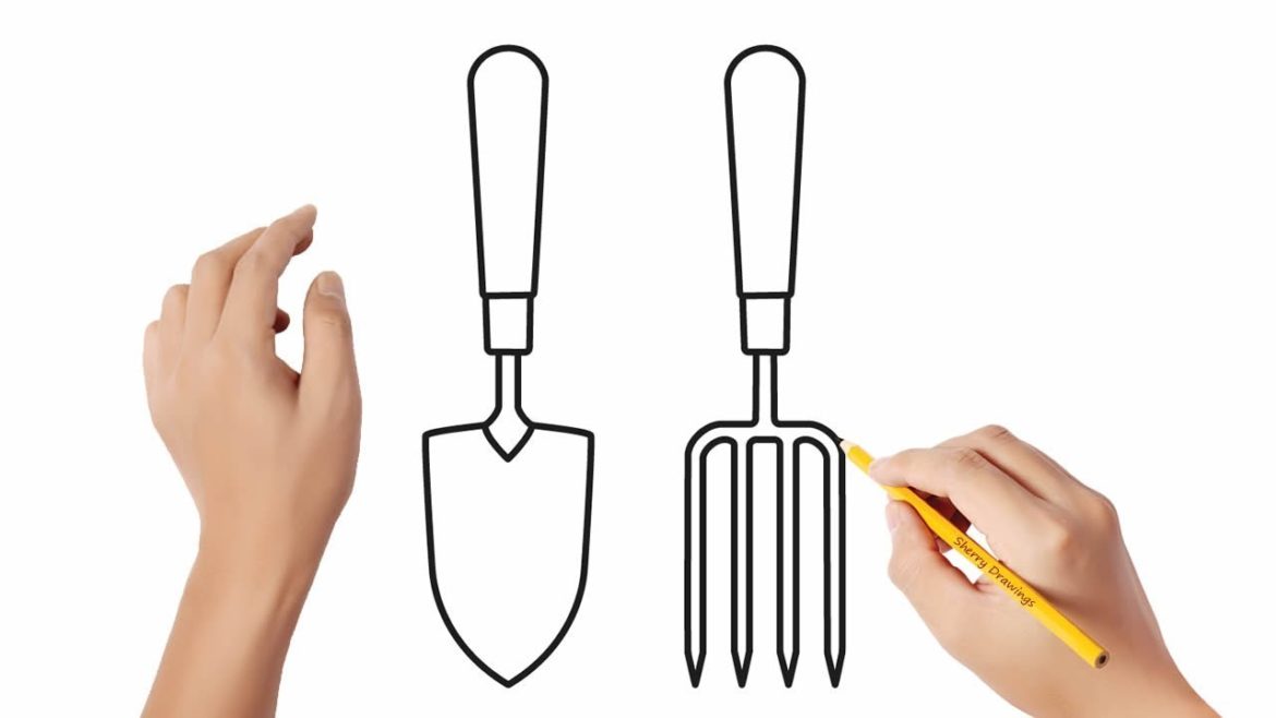 How to draw gardening tools | Easy drawings How to draw gardening tools | Easy drawings