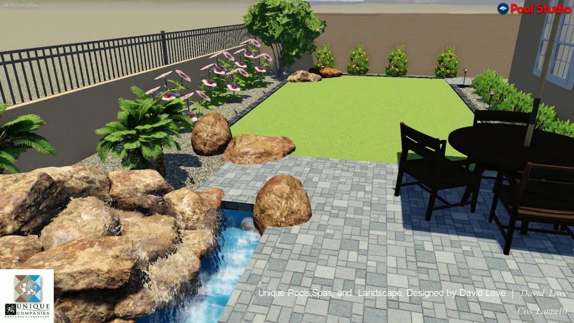 Iannelli Family Backyard Landscape Design, Unique Custom Pools and Landscapes, Design by David Love