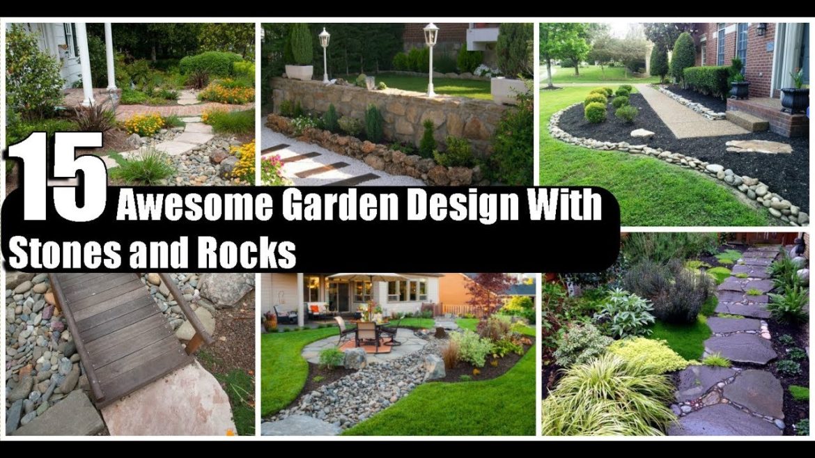 15 Awesome Garden Design With Stones and Rocks