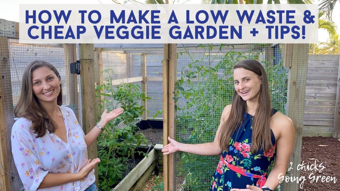 Zero waste low cost veggie garden tips! Use upcycled & repurposed materials for cheap DIY veg garden
