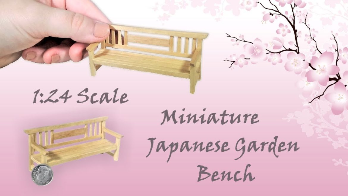 Miniature Japanese Garden Bench Tutorial | Dollhouse | How to Make 1:24 Scale DIY Miniature Japanese Garden Bench Tutorial | Dollhouse | How to Make 1:24 Scale DIY