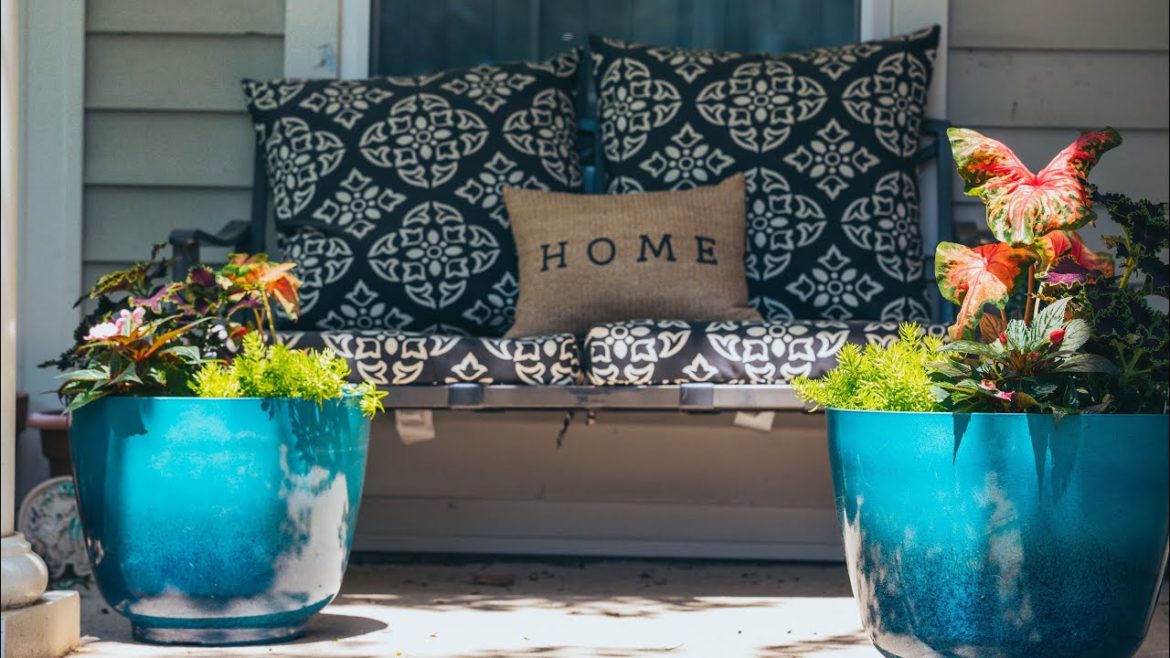 Container Gardening Project – Papyrus Grass and Those Teal Pots Container Gardening Project - Papyrus Grass and Those Teal Pots