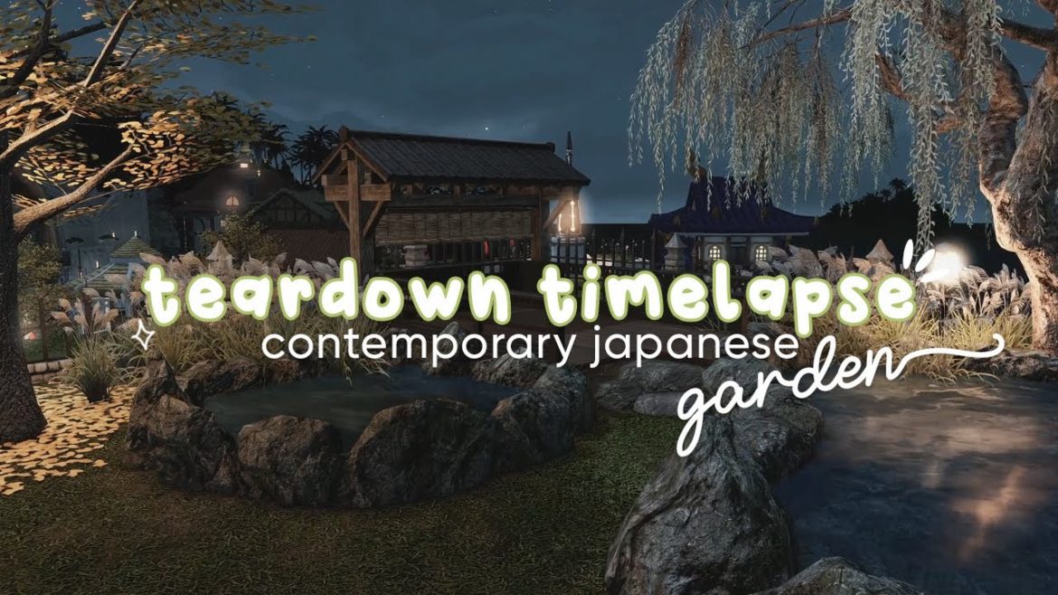 Reverse Teardown Timelapse: Contemporary Japanese Garden | FFXIV Housing Reverse Teardown Timelapse: Contemporary Japanese Garden | FFXIV Housing