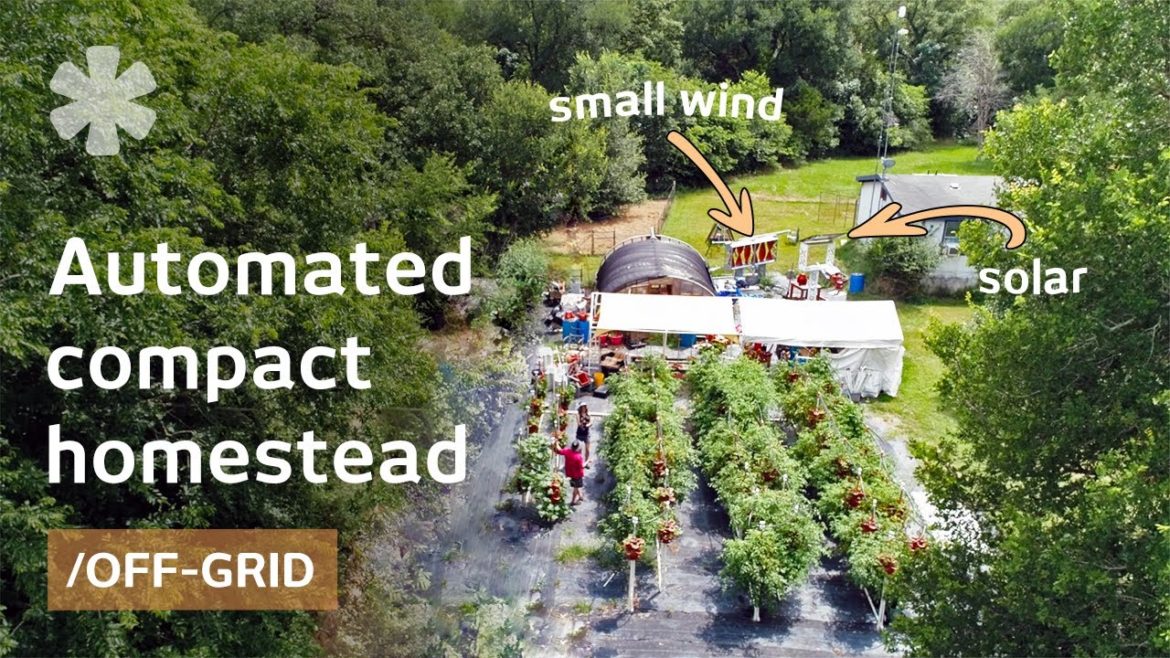 Mad scientist's homestead is parking size, off-grid system Mad scientist's homestead is parking size, off-grid system