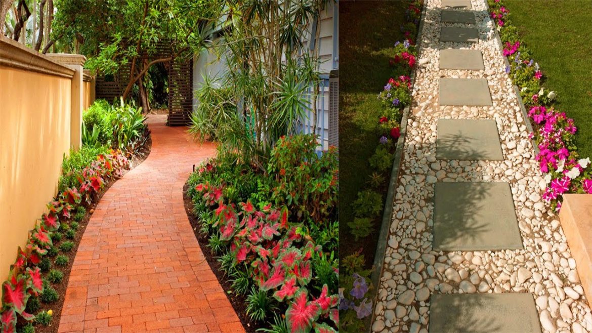 Beautiful Front Yard Walkway Landscaping Ideas | Front Sidewalk Ideas Beautiful Front Yard Walkway Landscaping Ideas | Front Sidewalk Ideas