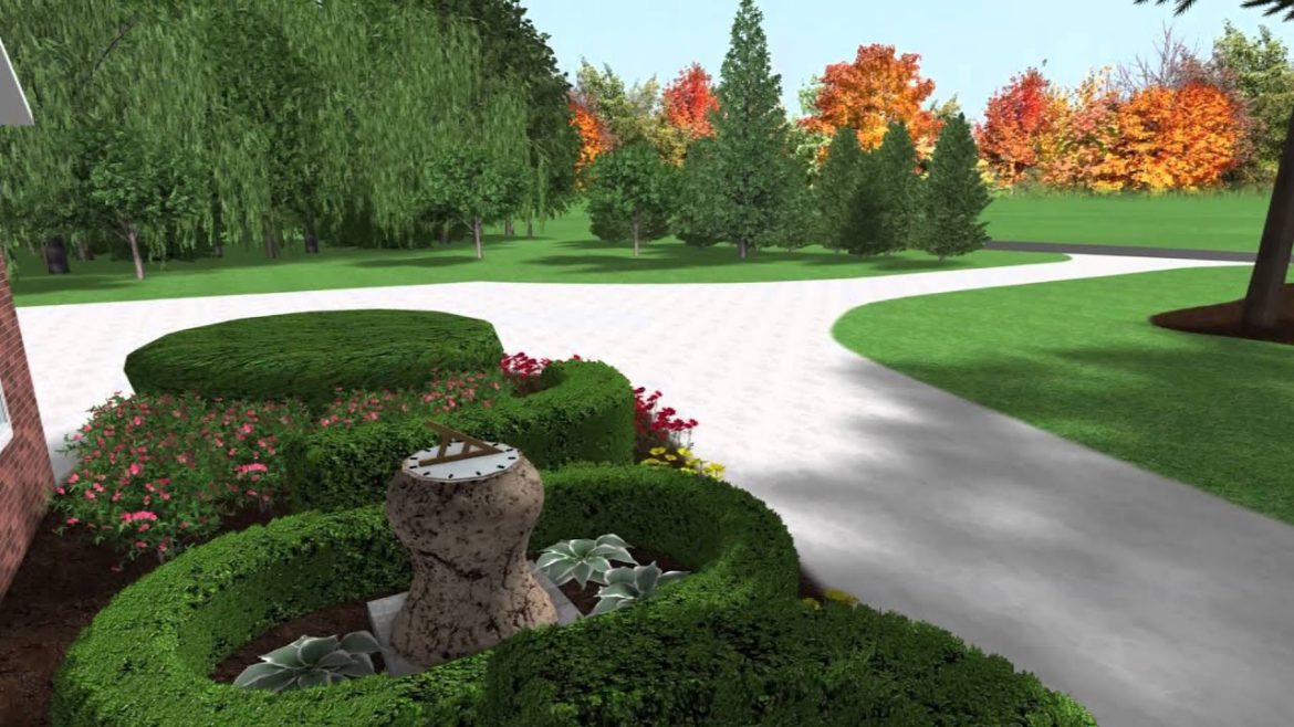 Landscape Design 3D Walkthrough – Front Yard Landscaping – Driveway Courtyard – Elegant Entryway Landscape Design 3D Walkthrough - Front Yard Landscaping - Driveway Courtyard - Elegant Entryway