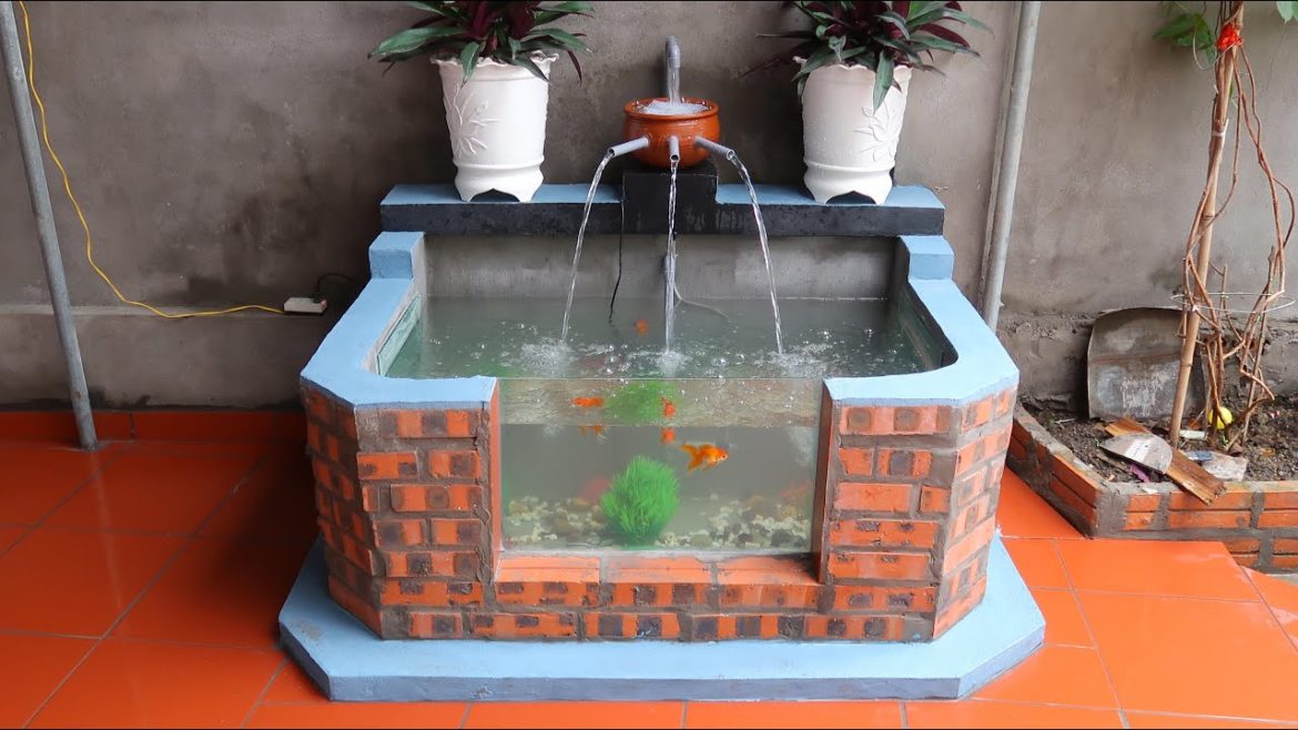 Garden Design Ideas  Build Waterfall Aquarium Beautiful at home
