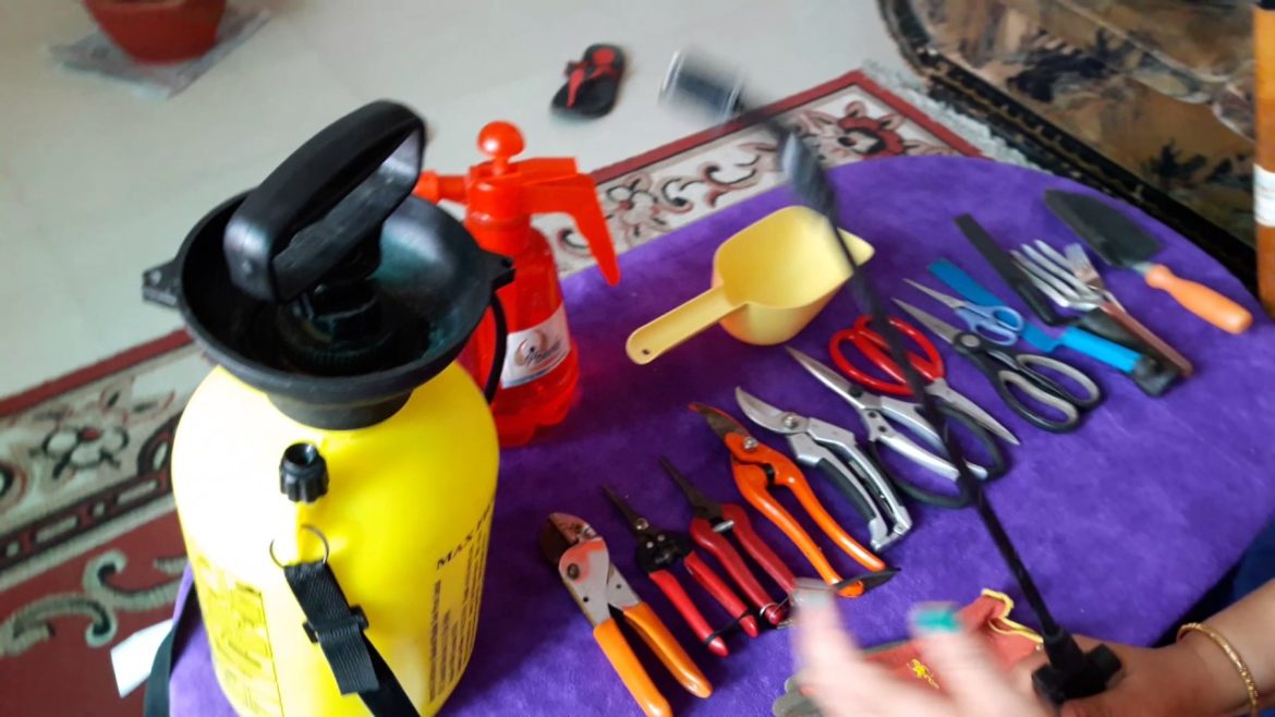 Common Gardening Tools || Gardening Equipment a Gardener should have || 22 July, 2017