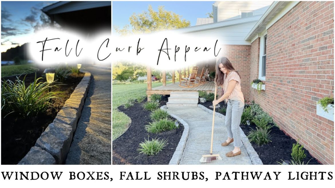 Cozy Fall Curb Appeal - Fall Window Boxes - Front Yard Landscaping Ideas