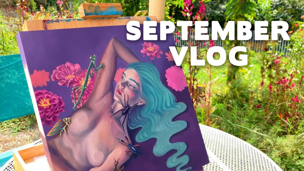 Surrealist Oil Painting and My Garden Plans || Artist Vlog