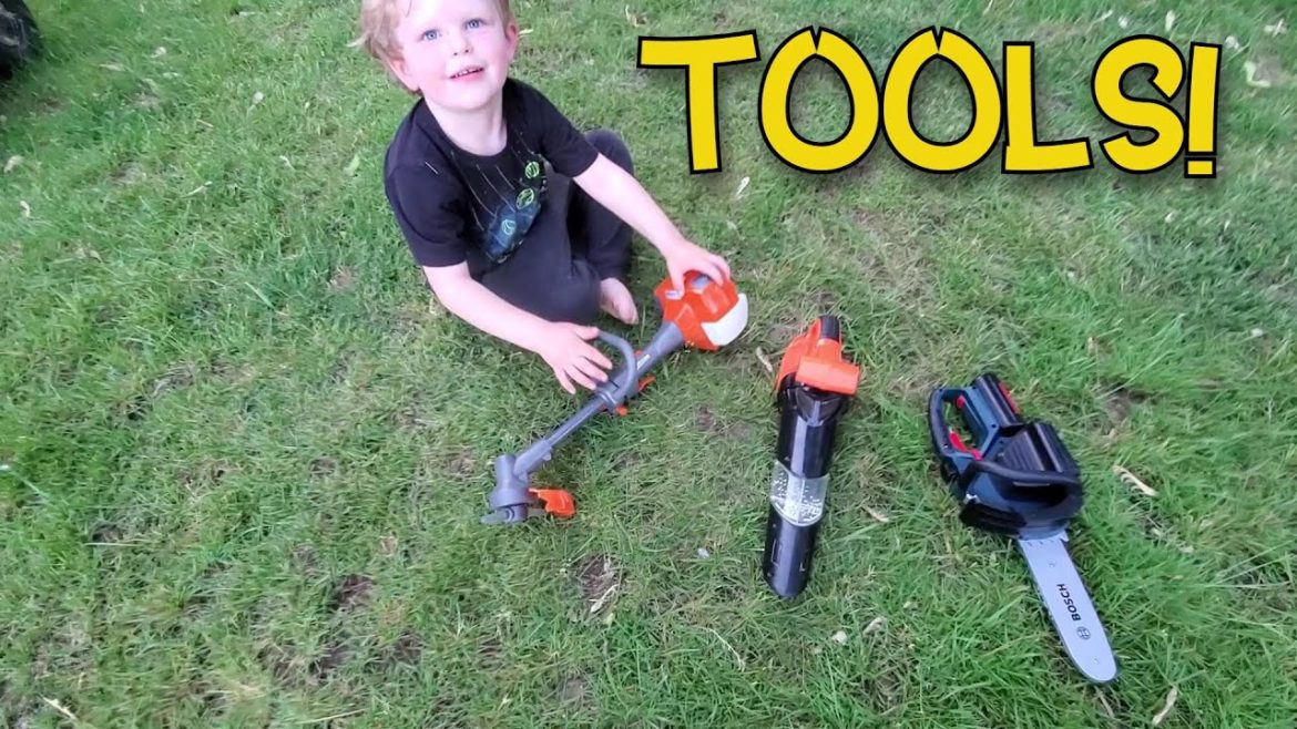 Power gardening tools for kids | Weed Trimmer, Leaf Blower | Gardening for Kids