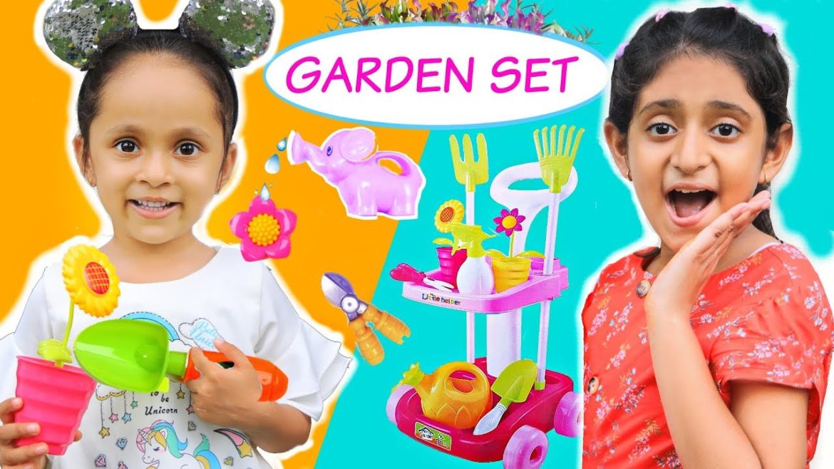 KIDS Pretend Play with Garden Set - CLEANING & GARDENING | #FunLearning #MyMissAnand #ToyStars