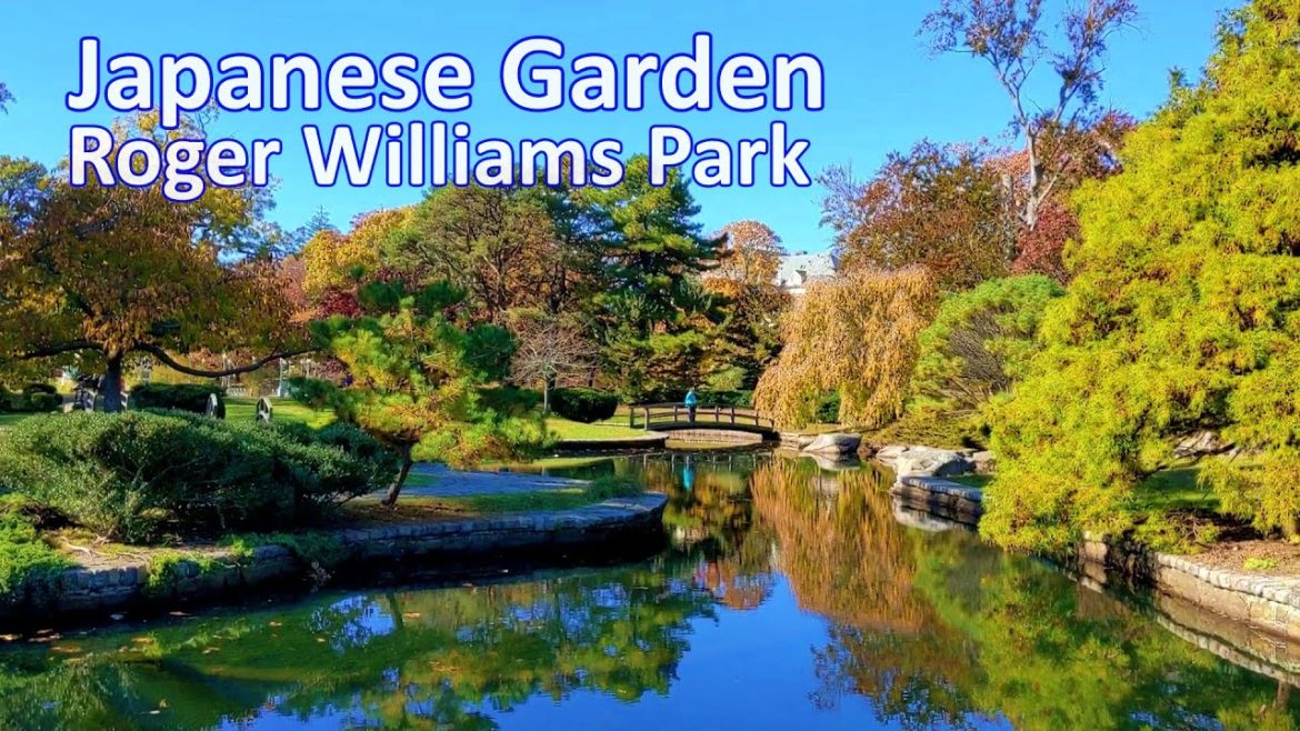 Japanese garden in Roger Williams Park ,Providence, Rhode Island. Travel in the U.S.& Walk on trail