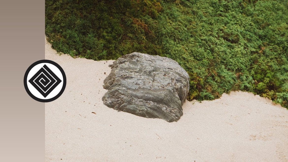 Contemporary zen japanese garden in stairs