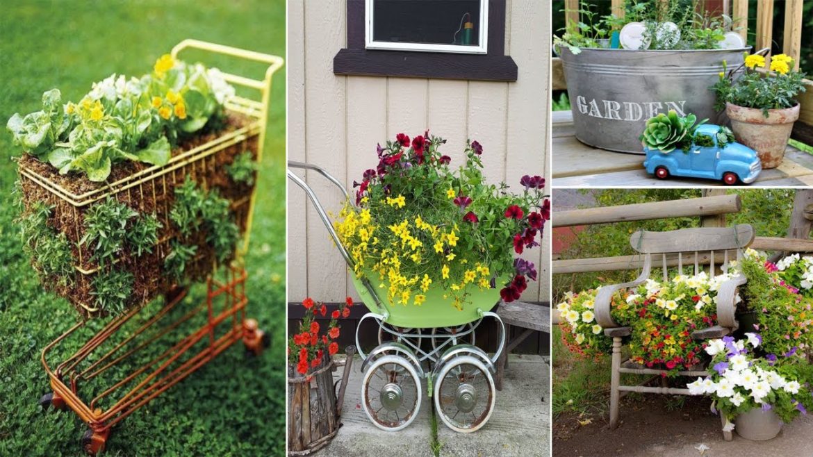 28 creative garden ideas for used furniture as garden decorations
