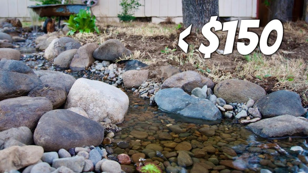 This SIMPLE Creek Water Feature DIY – How to Build a natural looking Stream! This SIMPLE Creek Water Feature DIY - How to Build a natural looking Stream!